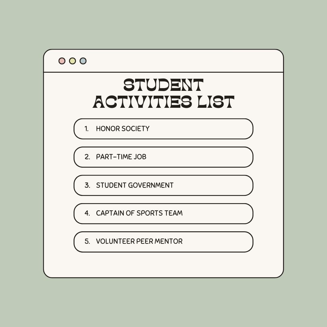 student activities list